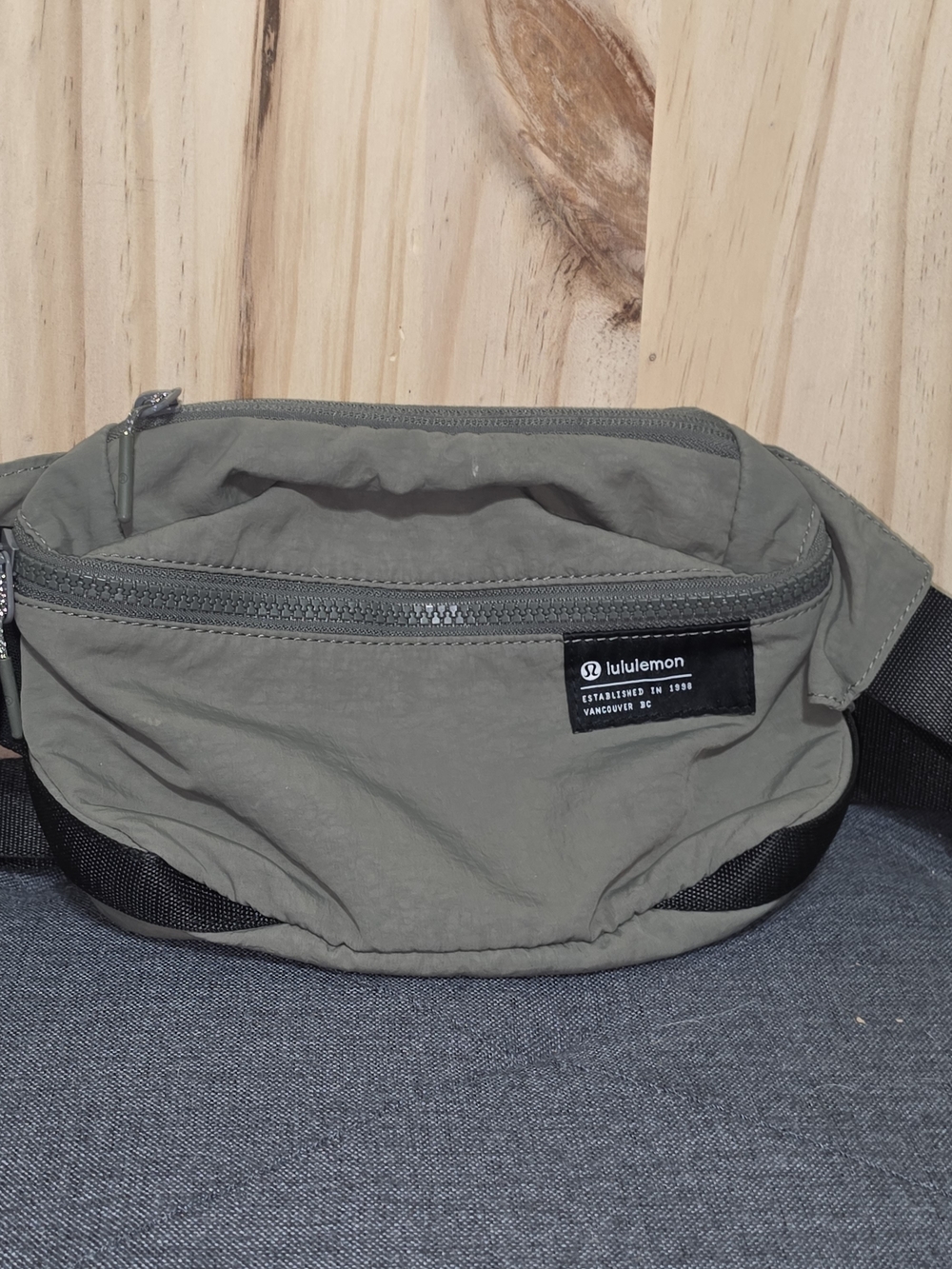 lululemon athletica sage Green/ Gray belt bag